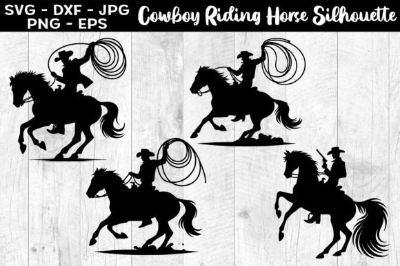 Cowboy Riding Horse Silhouettes SVG Review
