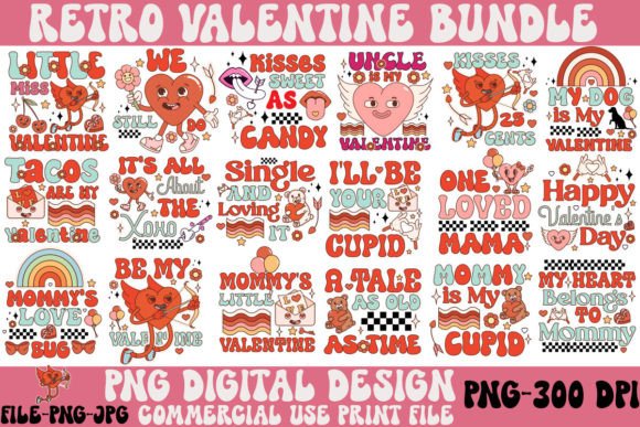 Retro Valentines PNG Sublimation Bundle Review